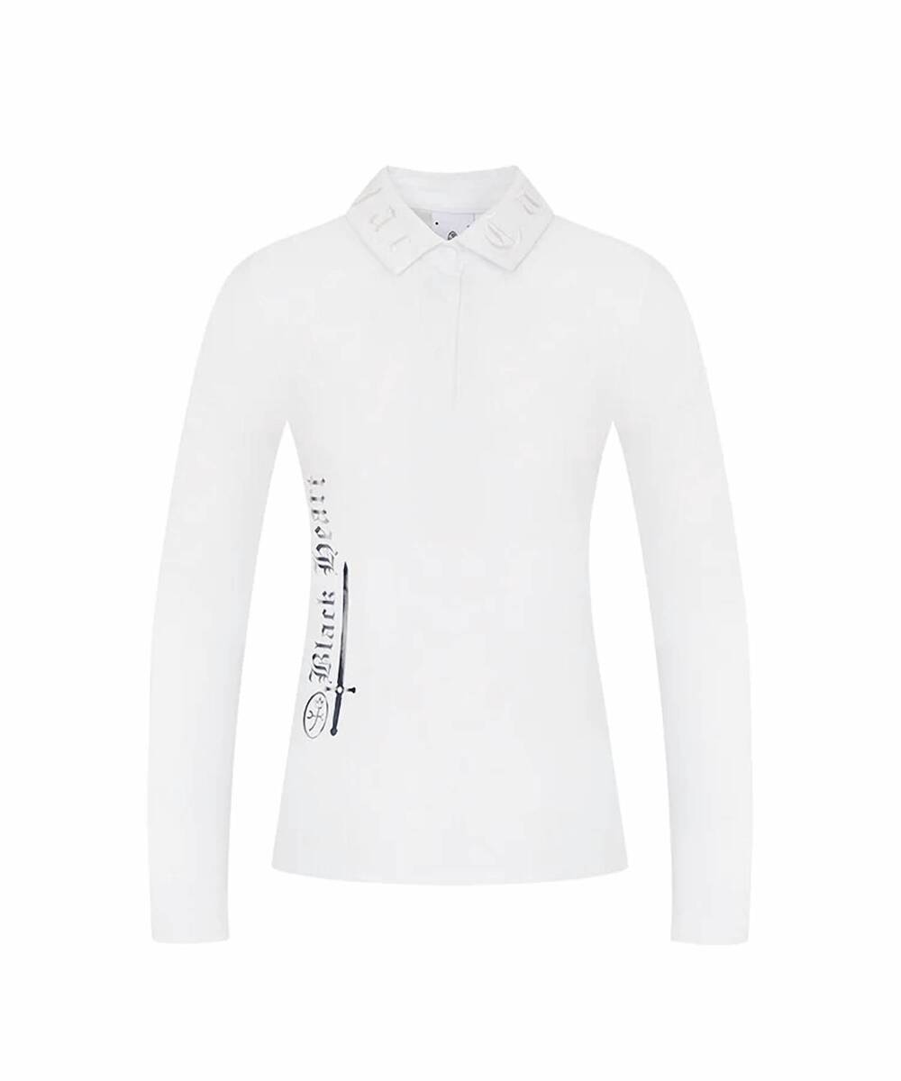 NEW CASTELBAJAC women's capsule line long-sleeve t-shirt in white